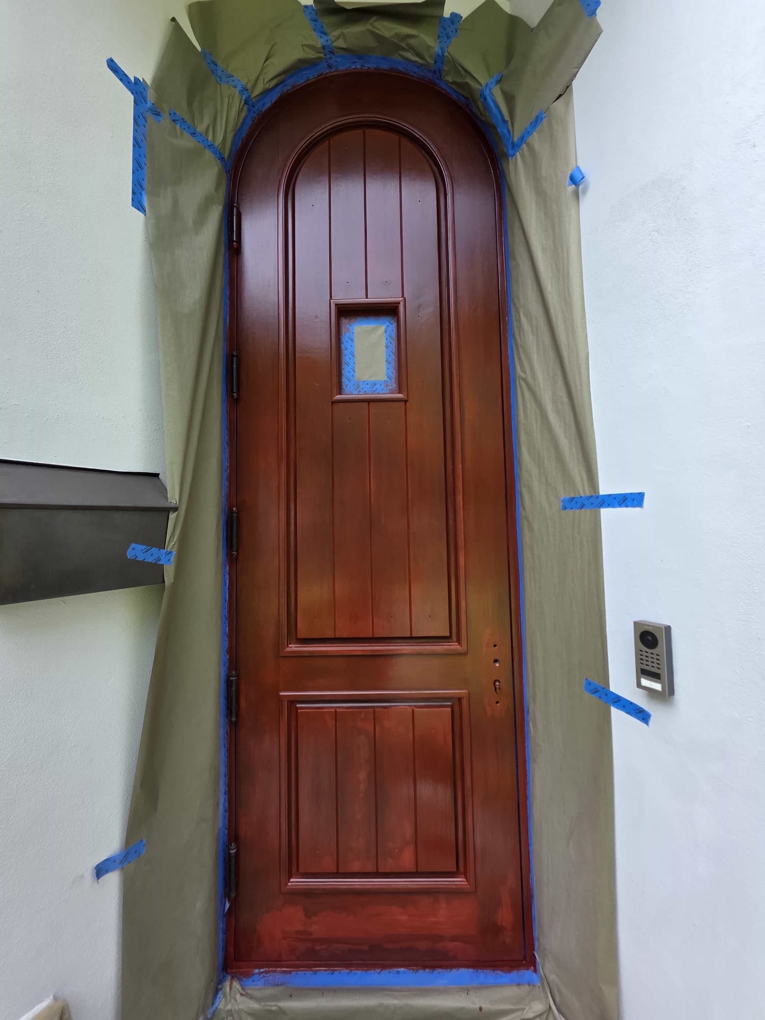 Solid wood door refinishing
